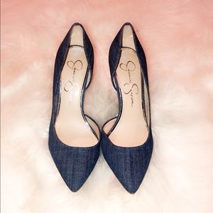 New denim Jessica Simpson pumps sz 7